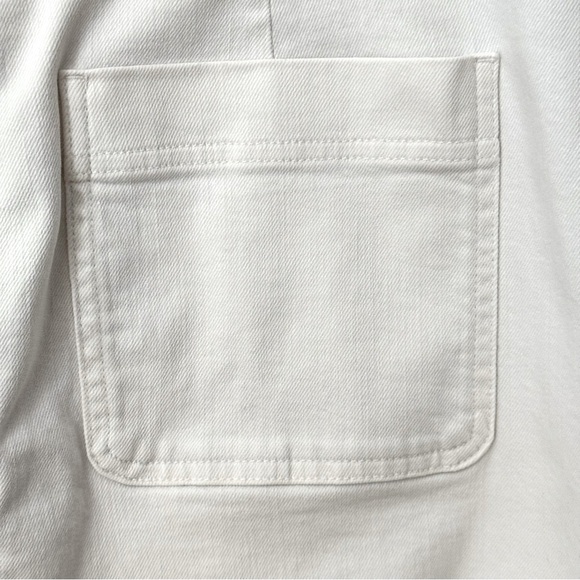 Madewell High Slit Denim Midi Skirt White Button Front Size 31 Style H8851 - Picture 11 of 16